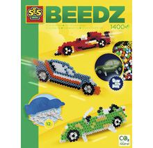SES Beedz Bügelperlen Set mit Motivvorlagen zum Erstellen von Rennwagen, 1400 Stück