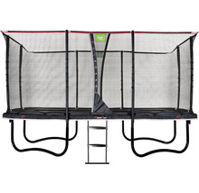 Rechteckiges Gartentrampolin mit Sicherheitsnetz und Leiter