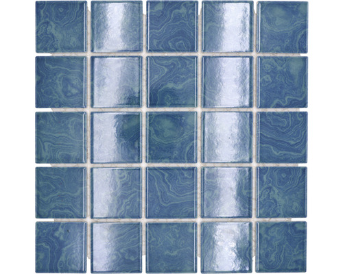 Keramikmosaik SD 601N Quadrat uni Palm Green glänzend 30,4x30,4cm Mosaikfliese aus Glas