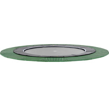 Rundes Gartentrampolin mit grüner Umrandung
