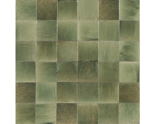 Quadratische grüne Mosaikfliese
