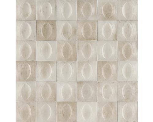 Mosaikfliese mit erhabenem, ovalem Muster