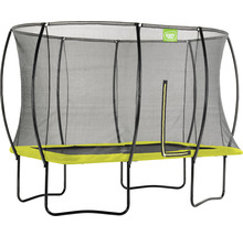 Trampolin EXIT Silhouette mit Sicherheitsnetz 214x305 cm lime