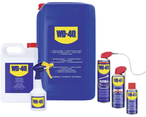WD-40 Multifunktionsöl in verschiedenen Behältern