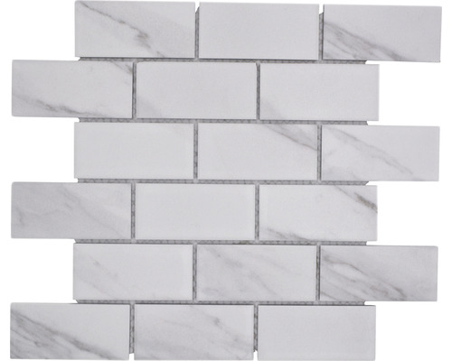 Keramikmosaik CIM BR CR Brick Carrara 29,55x29,1cm Mosaikfliese im Backsteindesign für Wandverkleidung