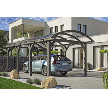 Einzelcarport SKAN HOLZ Franken inkl. Pfostenanker 376 x 755 cm schiefer