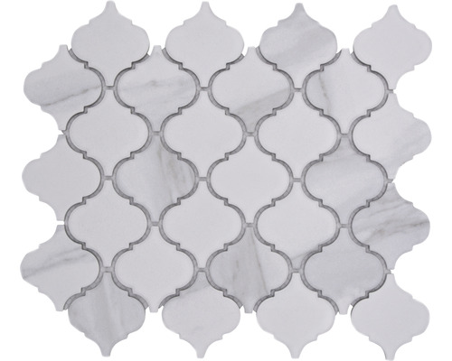 Keramikmosaik CIM CLP CR Florentiner Carrara 29,3x24,5cm Mosaikfliese im orientalischen Design für Wand und Boden