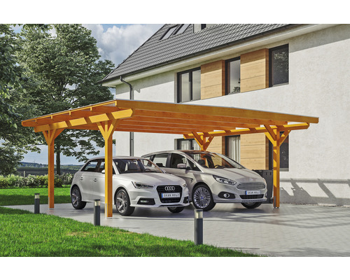 Doppelcarport SKAN HOLZ Odenwald inkl. Pfostenanker 640 x | HORNBACH