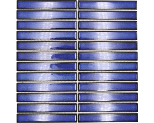 Keramikmosaik CG ST 240 Stäbchen uni kobaltblau glänzend 29,6x30cm Mosaikfliese aus Keramik, rechteckig