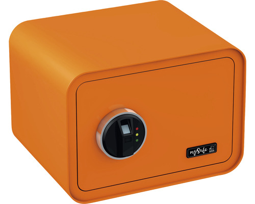 Möbeltresor Basi mySafe 350 orange mit Elektronikschloss und Fingerprint