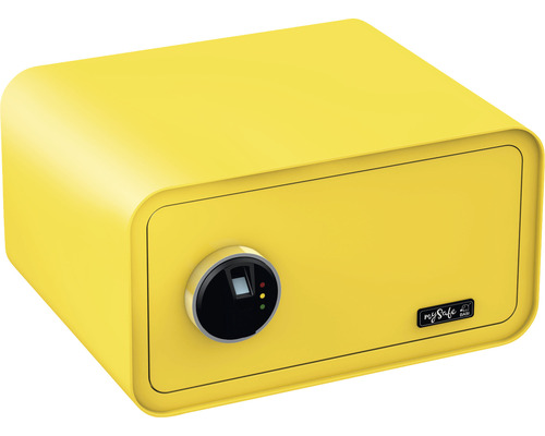 Möbeltresor Basi mySafe 430 gelb mit Elektronikschloss und Fingerprint