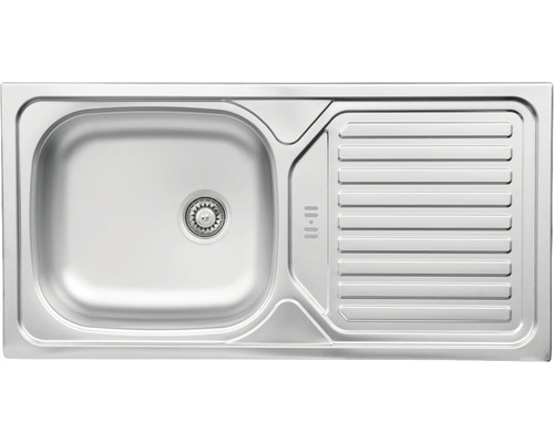 Spüle aus Edelstahl mit Abtropffläche