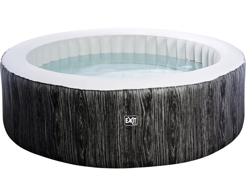 Aufblasbarer Whirlpool mit Holzoptik und EXIT Logo