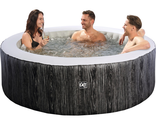 Aufblasbarer Whirlpool mit drei Personen und Exit Logo