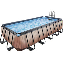 Rechteckiger Aufstellpool mit Leiter