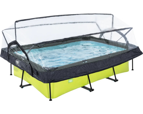 Rechteckiger Rahmenpool mit Abdeckung