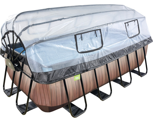 Aufbaupool mit Abdeckung