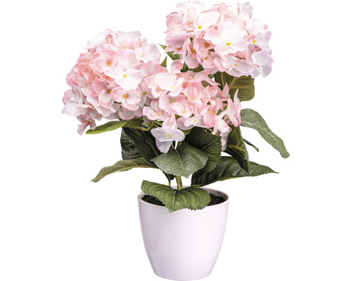Kunstpflanze Hortensienbusch Höhe: 32 cm rosa weiß