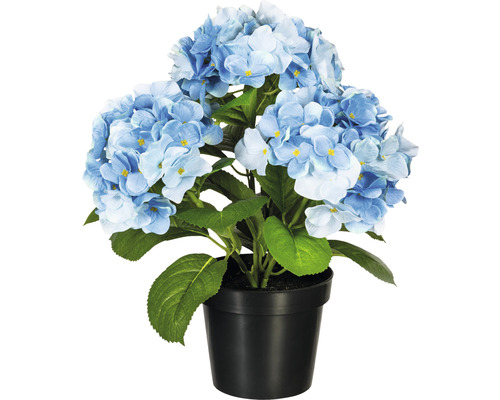 Kunstblume Hydrangea Kunststoff 32 cm blau