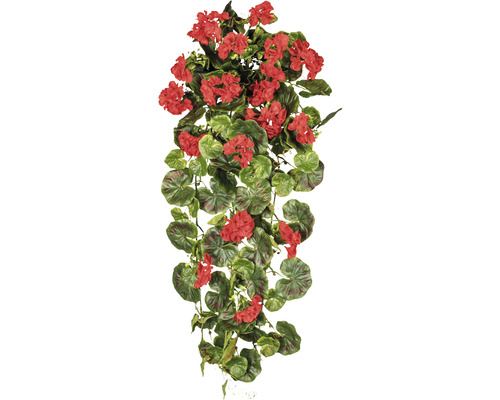 Kunstpflanze Geranienhänger Höhe: 80 cm rot