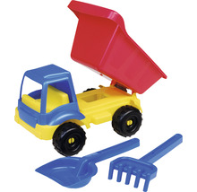 Kipp-LKW 27x16x20 cm mit Schaufel, Harke