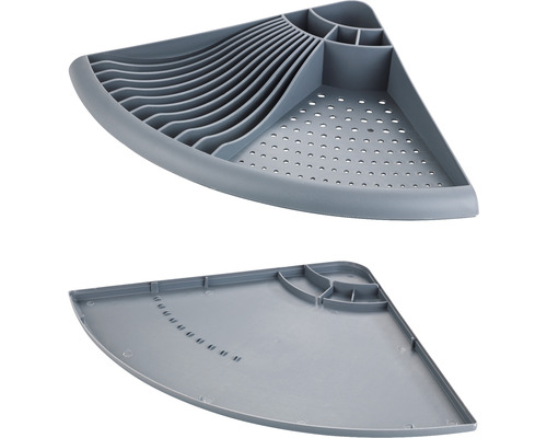 Eckige Abtropfschale aus Kunststoff, zwei Ansichten