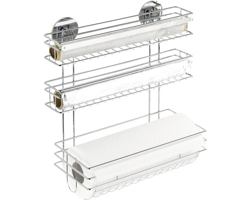 Küchenrollenhalter mit drei Ebenen und Saugnäpfen zur Wandmontage