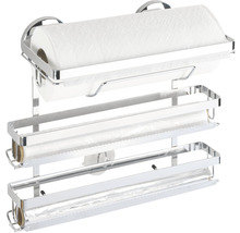 Küchenrollenhalter mit Folienabroller zur Wandmontage
