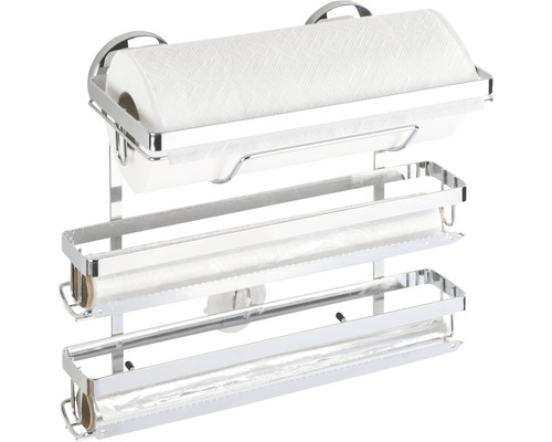 Küchenrollenhalter mit Folienabroller zur Wandmontage