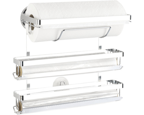 Küchenrollenhalter mit Frischhaltefolien- und Alufolienabroller