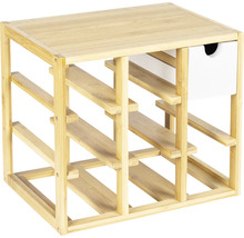Weinregal aus Bambus mit Schublade