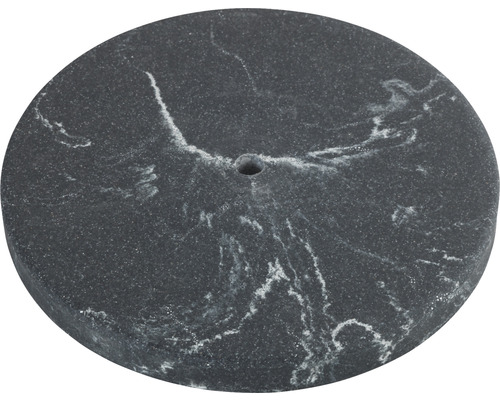 Runder Lampenfuß aus Stein mit Loch in der Mitte