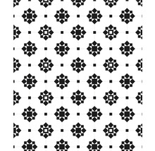 Schwarz-weißes Fliesenmuster mit geometrischen Formen