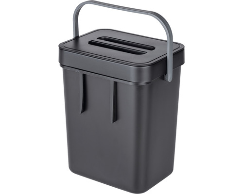 Abfalleimer aus Kunststoff mit Deckel und Tragegriff