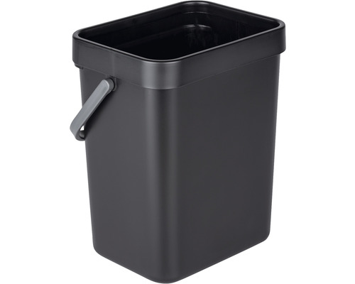 Rechteckiger Abfalleimer aus Kunststoff mit Tragegriff