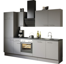 Optifit Küchenzeile mit Geräten Mats825 270 cm Frontfarbe basaltgrau matt Korpusfarbe grau zerlegt-thumb-3
