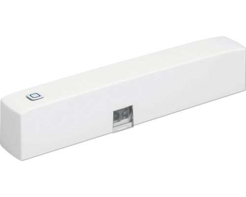 Weißer Fensterantrieb mit kleinem Bedienknopf