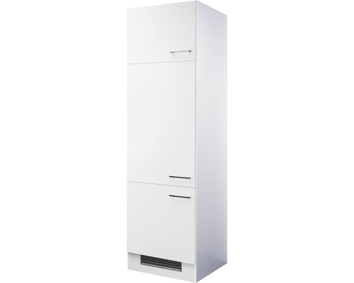 Kühlumbauschrank für 88er Einbaukühlschrank Varo BxTxH 60 x 57 x 200 cm Front weiß matt Korpus weiß