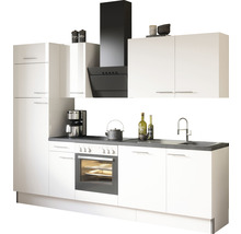Optifit Küchenzeile ohne Geräte Rurik986 270 cm weiß glänzend zerlegt Variante reversibel KCRU 2728OE-8+