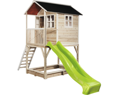 Spielhaus mit Rutsche und Sandkasten für den Garten