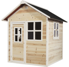 Holzspielhaus mit Tür und Fenstern