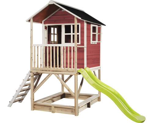 Spielhaus mit Rutsche und Sandkasten für den Garten