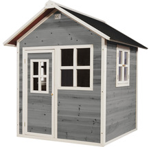Spielhaus aus Holz mit Tür und Fenstern