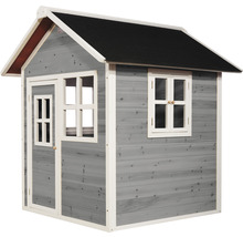 Spielhaus aus Holz mit Tür und Fenstern
