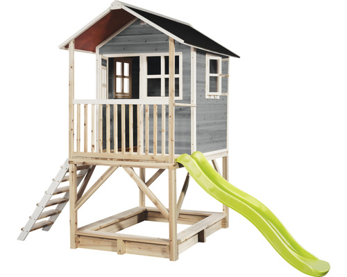 Spielhaus mit Rutsche und Sandkasten für den Garten