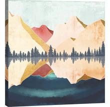 Leinwandbild abstrakte Berge 50x50 cm-thumb-1