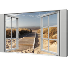 Fenster Wandtattoo mit Strandmotiv