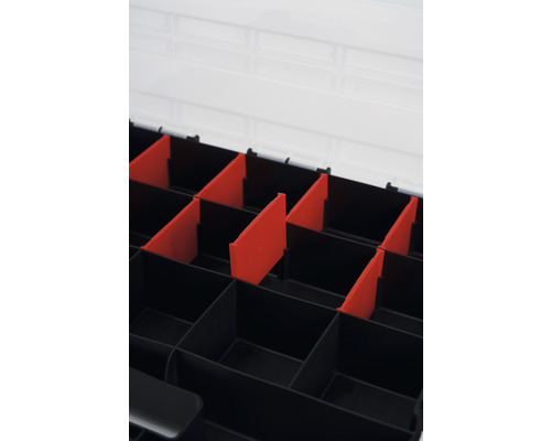 Sortimentskasten mit Fächern zur Aufbewahrung von Kleinteilen