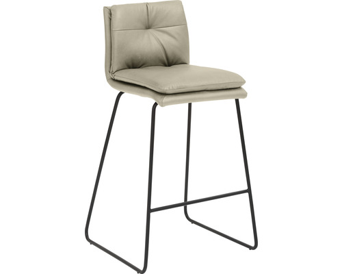 Barstuhl Mayer Sitzmöbel 1231 48,5 x 51,5 x 90 cm Stahl schwarz/taupe 1231_K3_30484 Barhocker mit Polsterbezug und Metallgestell