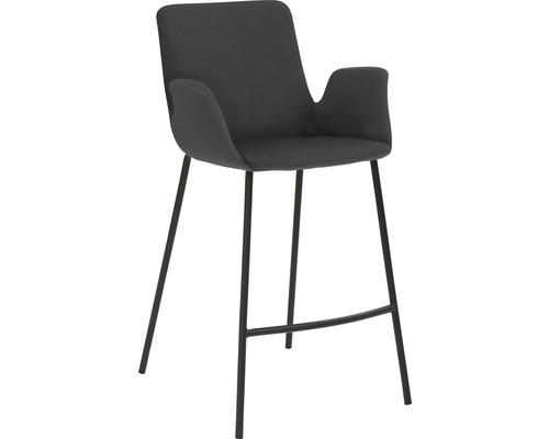 Barstuhl Mayer Sitzmöbel 1222 53 x 49 x 95 cm Stahl schwarz/graphit 1222_V3_30480 Barhocker mit Armlehnen und Fußstütze